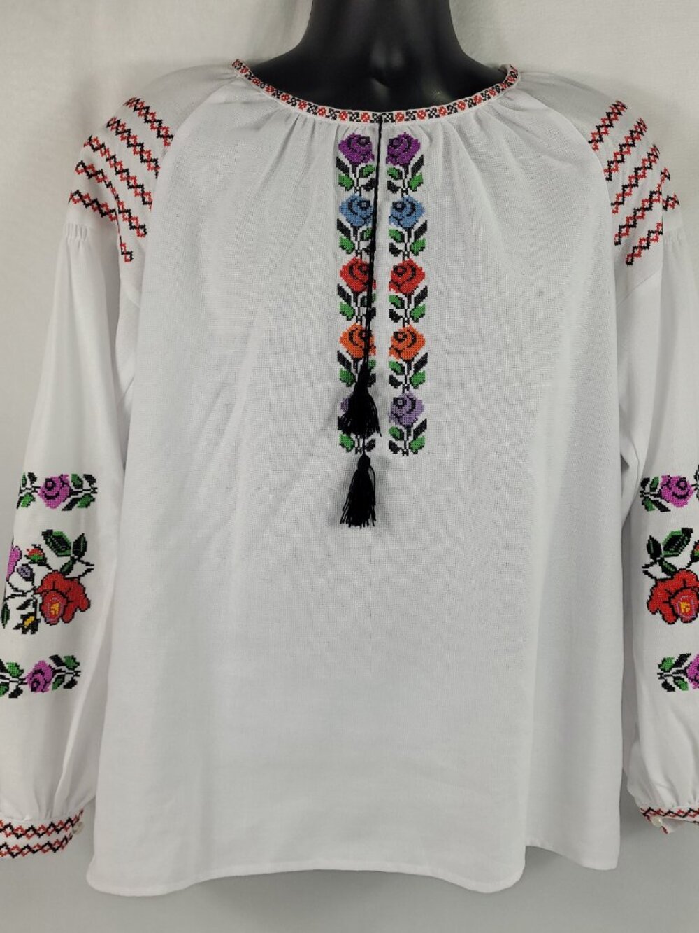 Ukrainian Dance Blouse Ukraine Dancing Shirt Floral Dance Ladies size 42